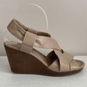 Cole Haan  Dinah Leather Strappy Open Toe Wedge Sandals Heels Size 7.5 Tan Photo 5