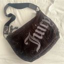 Juicy Couture Vintage McBling Black Purse Hobo Bag Handbag Velour Y2K Photo 1