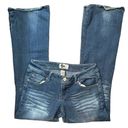 SO  Junior Jeans Wide Leg Streetwear Y2K Distressed Size 11 Blue Stretch Denim Photo 9