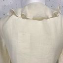 Emory park  Wrap Dress NEW Size Medium Ivory Gauze Ruffle Neck Lined Feminine NWT Photo 8