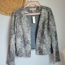 Anthropologie  New Dolan Eva Black White Textured Knit Jacket Blazer Size Large Photo 9