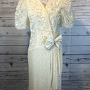 Leslie Fay  Vintage lace 70's dress with balloon sleeves and lots of details. Photo 0