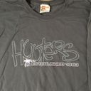 Hooters New Unisex Vintage Long Sleeve T-shirt Embroidery Gray Size Large  Photo 3