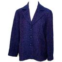 Coldwater Creek  Blazer Career Tweed Purple Jacket Sz P14 Photo 0