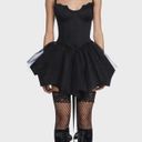 Dolls Kill  black corset lace up bow dress Photo 0