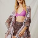 Free People Dream State Lilac Kimono Sleepwear Chiffon Boho Tunic Photo 1