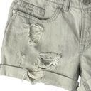 ALLSAINTS  SZ W26 Pam Jean Shorts Distressed Cuffed Low-Rise Zip-Fly Pockets Gray Photo 1