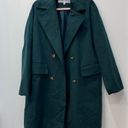 Nine West Women's  Double-Breasted Faux-Wool Coat size Large deep pine Photo 3