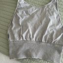 Free People Movement NWOT  Good Karma Hi-Neck Crop Top Gray M/L Photo 0