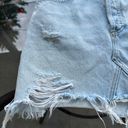 AGOLDE Distressed Denim Quinn High Rise Jean Mini Skirt in Vega Blue - Size 25 Photo 4