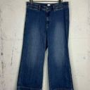 Gap  High Rise Wide Leg Crop Jeans Medium Wash Trendy Style 12 Photo 0