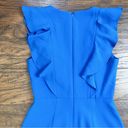 BCBGMAXAZRIA  • Eleeza Ruffled Mini Dress criss cross flutter Larkspur Blue Tyrah Photo 9