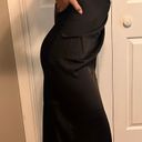 Hello Molly Satin Black Slip Dress Photo 4