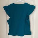 Free The Roses Teal Cap Sleeve Top Photo 2