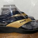 Aerosoft Metallic Glitter Thong Chunky Sandal Shoes Photo 1