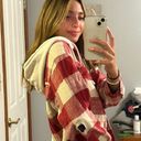 American Eagle Cropped Hoodie Flannel Photo 1