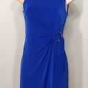 Calvin Klein  blue faux wrap dress. Size 4. NWOT Photo 0