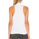 Free People  Intimately Sleeveless Turtleneck Top Tank Sz Small White Ribbed Knit Photo 1