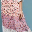 LAIA by Anthropologie, floral, pleated, tiered asymmetrical midi skirt size L Pink Size L Photo 1