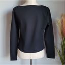 Abercrombie & Fitch , New Black Asymmetrical Stretch Ponte Knit Top Size Large Photo 6