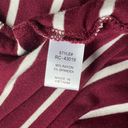 Zenana Outfitters Burgundy & White Striped Long Cardigan Photo 6