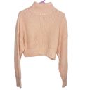 Lovers + Friends  peach sweater oversized cropped mock neck size medium NWOT Photo 4