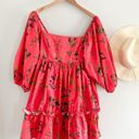 Cara Cara | Sip Sip Dress in Botanical Allover Coral | Sz XS Pink Photo 0