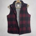 Harper  Boutique Vest Size Small Plaid Full Zip Faux Fur Fleece Sleeveless Photo 3