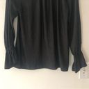 Ramy Brook  Long Sleeve Beaded Ruffle Tasseled Blouse in Black Size Medium Photo 14