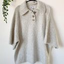 ZARA Wool Blend Oversized Polo Short Sleeve Sweater Sz M Photo 5