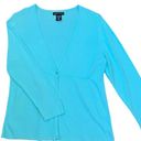 Krass&co Vintage NY& Cardigan Turquoise One Button Long Sleeves Women 90s/Y2K Photo 3
