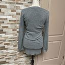 BCBGMAXAZRIA  wool blend soft tunic w embellishment rhinestones studs v-neck Sz M Photo 3