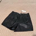 Molly Bracken NWT black faux leather shorts. Size L Photo 1