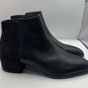 Donald Pliner  DEVASP LEATHER & SUEDE STUDDED BOOTIE black soft leather size 8M Photo 0