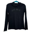 Nike  Dri Fit Black JUST DO IT Training Hooded Shirt Hoodie Photo 0