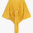 ZARA yellow KNOTTED JACQUARD BODYSUIT  Size Small  5039/062 Photo 0