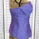 Tracy Reese Plenty by  Pleated Taffeta Bustier Corset Top Purple Shimmer 8 Photo 2