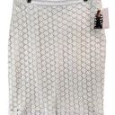 Karen Kane  Skirt Womens 12 Cream Crochet Top Stitch Pencil Skirt Lined Classy Photo 0