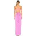 Halston Heritage  Pink Cut Out High Neck Tie Back Maxi Dress Gown Size 8 Photo 1