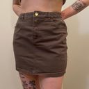 Forever 21 Green Denim Mini Skirt Photo 1