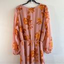 City Chic  Dress Rose Floral Print V-Neck Long Sleeve A-Line Maxi Dress Sz 22 NWT Photo 7