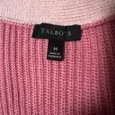 Talbots Pink Colorblock Shaker Stitch V Neck Button Down Cardigan Sweater Photo 6
