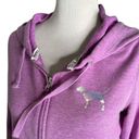 Victoria's Secret Victoria's‎ Secret Hooded Sweatshirt Women S Purple Dog Logo Full Zip Athletic Photo 2