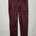 Simply Southern  Pajama Pants Red Black Check Lounge Ruffle Hem Sz M (28x29) Photo 5