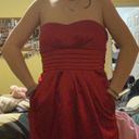 As You Wish Red Strapless Dress Photo 1