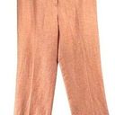 Lafayette 148  Pants Womens 4 Orange Linen Virgin Wool Wide Leg Mid Rise Trousers Photo 0