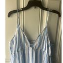 Rails  NWT Avril Gibson Stripe Midi Spaghetti Strap Linen Dress Blue/White Large Photo 4