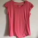 Calia by Carrie CALIA Coral Pink Mesh Panel Atheltic Workout Short Sleeve Top Photo 1