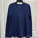 Butter Soft  Womens Pullover Tee Navy Top Long Sleeve Photo 1