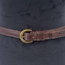 Coach  Belt Womens Large Brown Cowhide Leather Brass Buckle Dress Photo 0